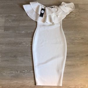 Off the shoulder white dress